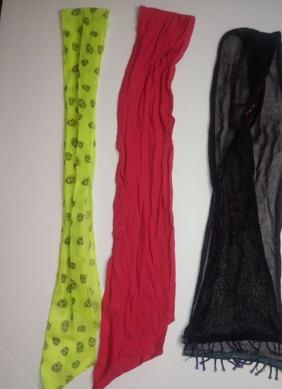 Set of 3 children's fabric waist tie belts